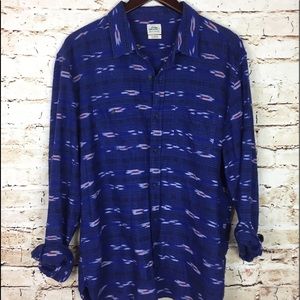 {Lucky Brand} Blue LS Polo, XL